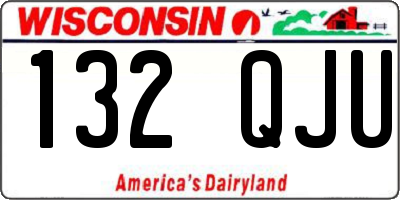 WI license plate 132QJU