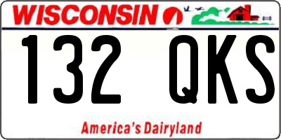 WI license plate 132QKS