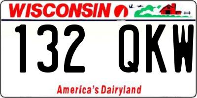 WI license plate 132QKW