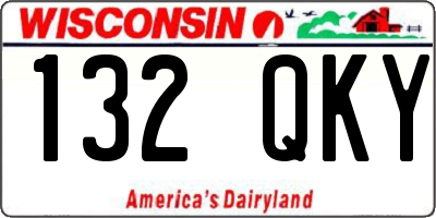 WI license plate 132QKY