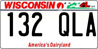WI license plate 132QLA