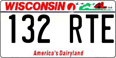WI license plate 132RTE