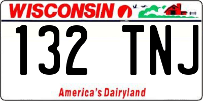 WI license plate 132TNJ