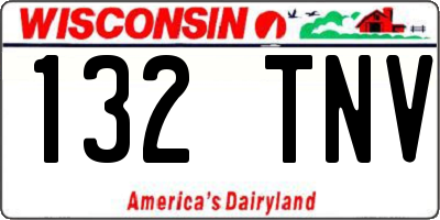 WI license plate 132TNV