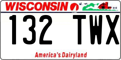 WI license plate 132TWX