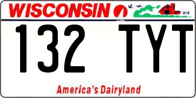 WI license plate 132TYT