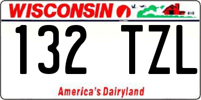 WI license plate 132TZL