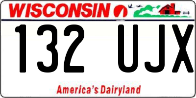 WI license plate 132UJX