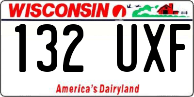 WI license plate 132UXF