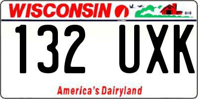 WI license plate 132UXK