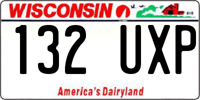 WI license plate 132UXP