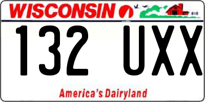 WI license plate 132UXX