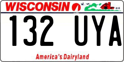 WI license plate 132UYA