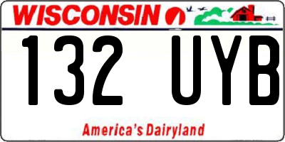WI license plate 132UYB