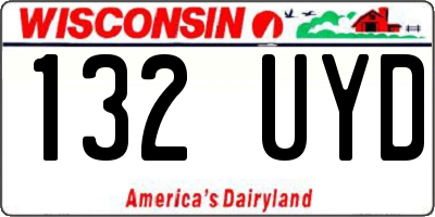 WI license plate 132UYD