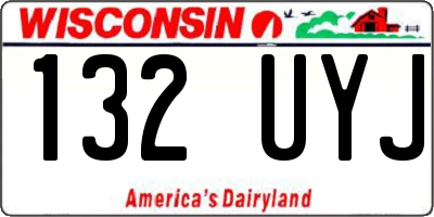 WI license plate 132UYJ