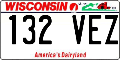 WI license plate 132VEZ