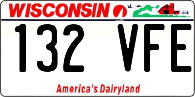 WI license plate 132VFE