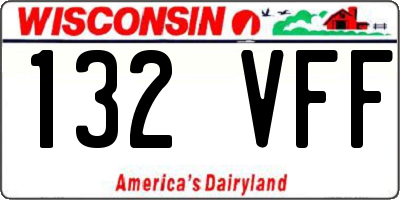 WI license plate 132VFF