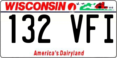 WI license plate 132VFI