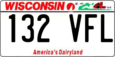 WI license plate 132VFL