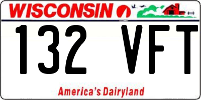 WI license plate 132VFT