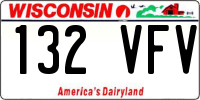 WI license plate 132VFV