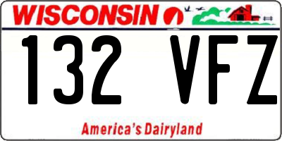 WI license plate 132VFZ