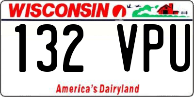 WI license plate 132VPU
