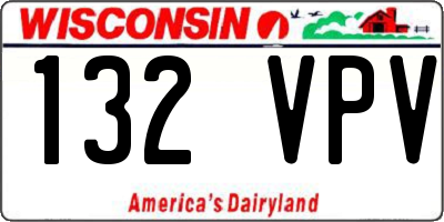WI license plate 132VPV