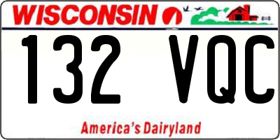 WI license plate 132VQC