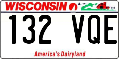 WI license plate 132VQE