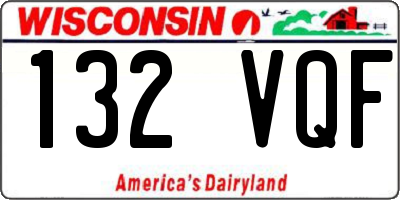 WI license plate 132VQF