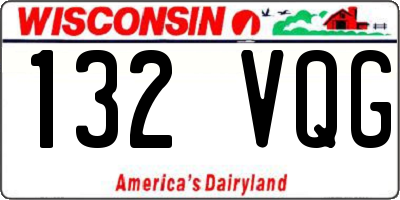 WI license plate 132VQG