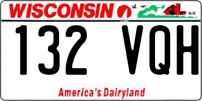WI license plate 132VQH