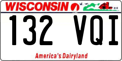 WI license plate 132VQI