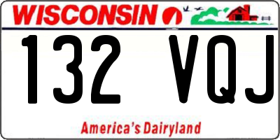WI license plate 132VQJ