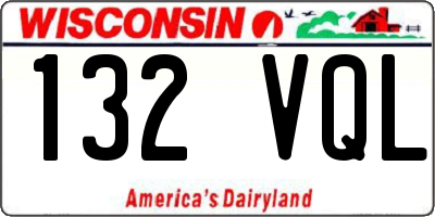 WI license plate 132VQL