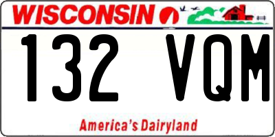 WI license plate 132VQM