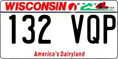 WI license plate 132VQP