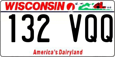 WI license plate 132VQQ