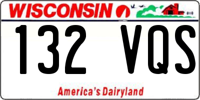 WI license plate 132VQS