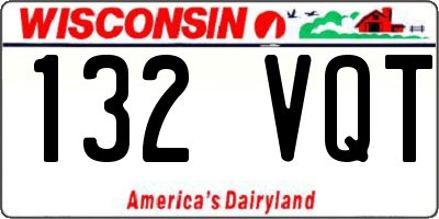 WI license plate 132VQT