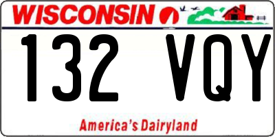 WI license plate 132VQY