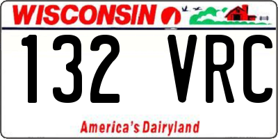 WI license plate 132VRC