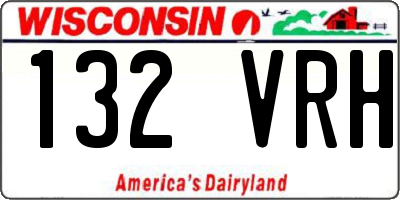 WI license plate 132VRH