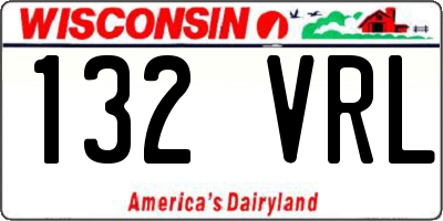 WI license plate 132VRL