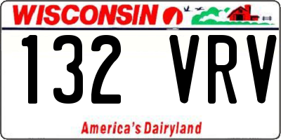 WI license plate 132VRV