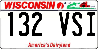 WI license plate 132VSI