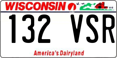 WI license plate 132VSR